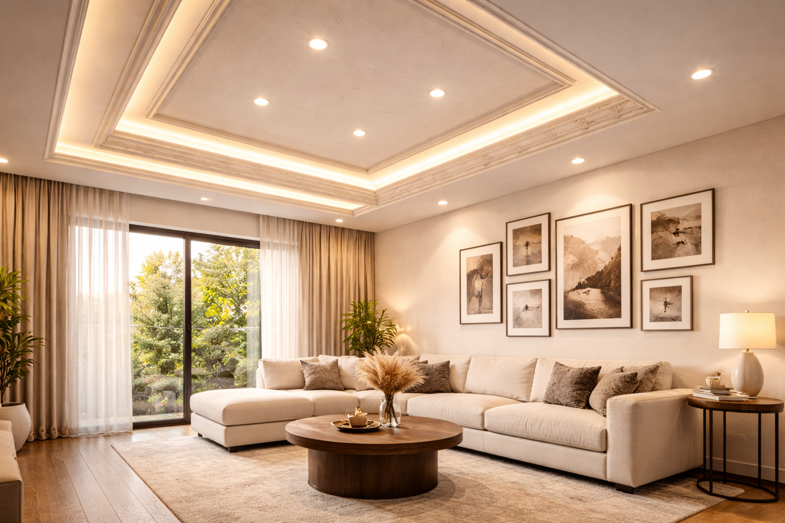 False ceiling designs living room India