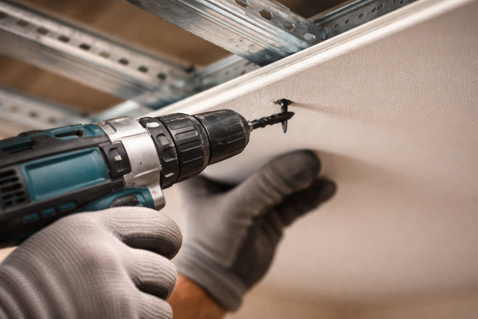 Saint-Gobain Gyproc gypsum board installation by Elysian Bangalore